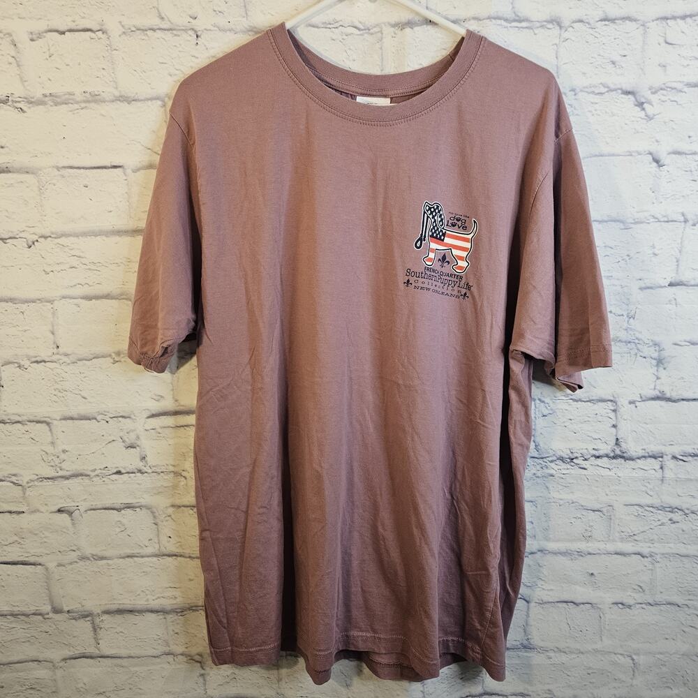 Spicy Tuna Southern Puppy Life Short Sleeve T-Shirt Lavender Size XL